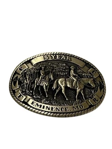 Hebilla de cinturón de latón Eminence Missouri 5 años - Imagen 1 de 3