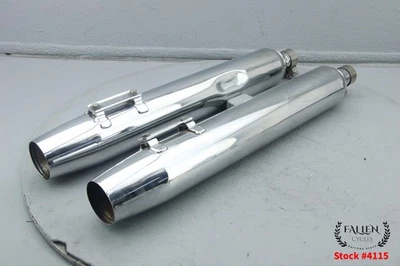 2006 Harley Road King Exhaust Muffler Pipe Set CHROME #4115 - Image 1 of 4