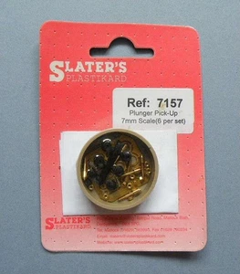 Slaters Plastikard Brass O Gauge 7mm - Set of 6 Plunger Pick-up 7157 - Picture 1 of 1