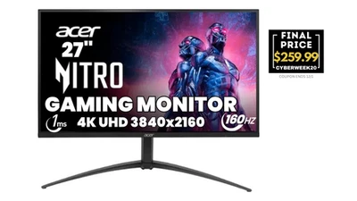 Acer Nitro 27" Gaming Monitor 4K UHD 3840x2160 160Hz 1ms LED 1000Nit Refurbished - Image 1 of 4