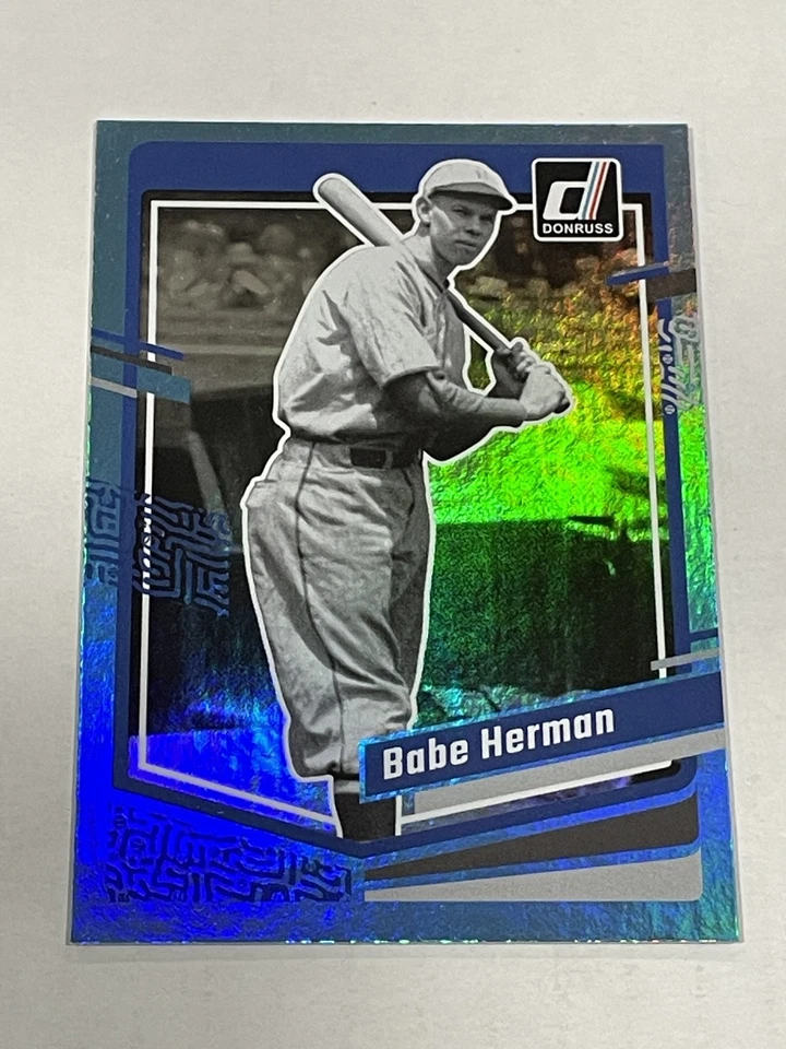 Holograma de béisbol Donruss 2023 Carolina azul #170 - Babe Herman - Brooklyn Robins Foto 1 de 2