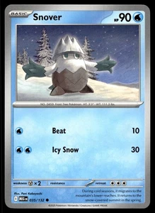 Snover 035/132 Pokemon ME01: Mega Evolution Non Holo - Picture 1 of 2
