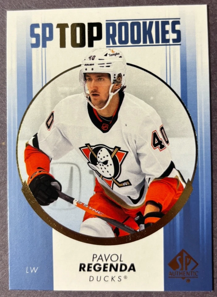 2022-23 SP Authentic Top Rookies Blue #TR-43 Pavol Regenda Anaheim Ducks RC - Image 1 of 1