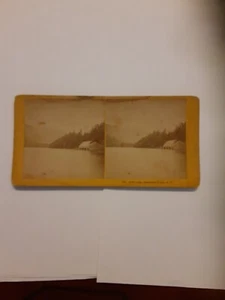 stereoview card 528 Echo Lake Franconia Notch NH Kilburn Brothers Littleton NH - Picture 1 of 2