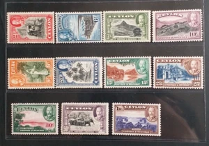 CEYLON 1935 KG V 2c to R1 SG 368 - 378 Sc 264 - 274 pictorial set 11 MLH - Picture 1 of 2