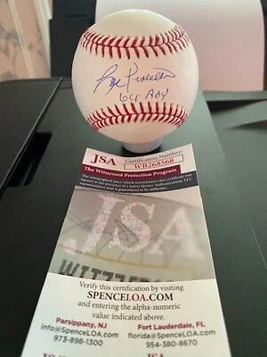 LOU PINIELLA NEW YORK YANKEES SIGNED OFFICIAL MAJOR LEAGUE BALL JSA WITNESSED - Image 1 of 2