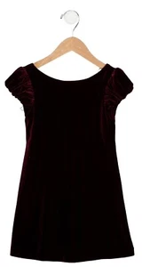 Abito Ralph Lauren bambina velluto vacanza bordeaux linea A, taglia 4 - Foto 1 di 2