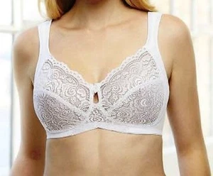 Bügelloser Damen Spitzen BH - Glamorise 1125 - breite gepolsterte Träger - CUP C - Bild 1 von 1