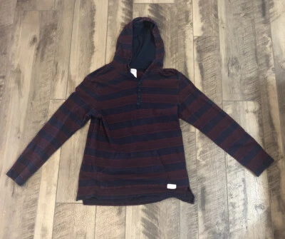 Sudadera con Capucha Moderna Diversión Granate Azul Marino Azteca Rayas Para Hombre Grande Foto 1 de 3