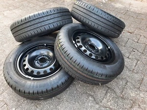 4x Sommerreifen 175 65 R14 7mm Stahlfelgen 2140930 VW UP Skoda Citigo Seat Mii - Bild 1 von 16