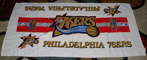 Philadelphia 76ers Beach Towel 28" X 58" 100% Cotton Cover