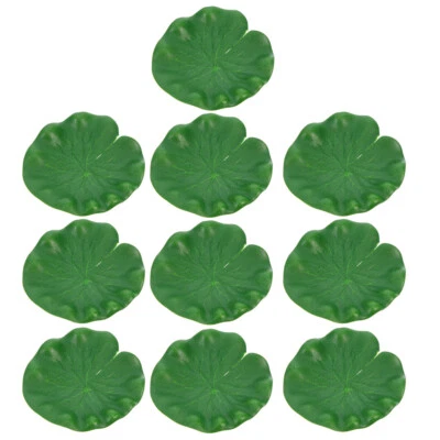 10PCS Lily Pads Plastic Pond Leaf Ornaments Foliage Pond Ornaments Lily Pads