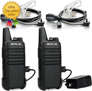 RT22 Walkie Talkies, Mini 2 Way Radio Rechargeable, VOX Handsfree, Portable, Two - Picture 1 of 12