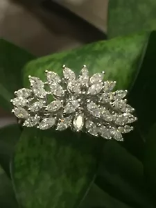 Classy 1.40 Cts Marquise Shape Natural Diamonds Wedding Ring In Fine 14K Gold - Picture 1 of 12
