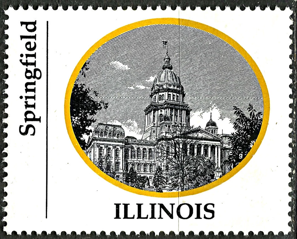 ARCHITECTURE, ILLINOIS, SPRINGFIELD, NICE CINDERELLA, MNH - Image 1 of 1