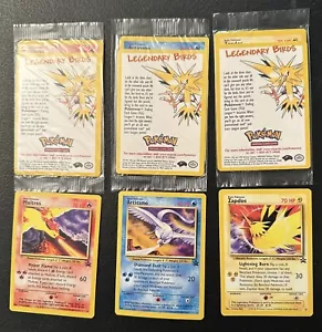 POKEMON SEALED ALL 3 Movie Promo Legendary Birds Moltres Articuno Zapdos WOTC - Picture 1 of 10