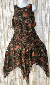 VTG Jonathan Logan Brown Sleeveless Dress 7/8 - Picture 1 of 11