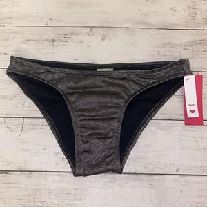 Xhilaration Bikini Bottom Womens Small Silver Solid Cheeky NEW Target Swim NEW S - Picture 1 of 5