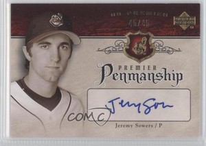 2007 Upper Deck Premier Premier Penmanship Gold /45 Jeremy Sowers #PEN-SO Auto