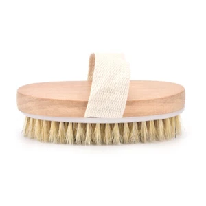 New 1pc dry skin body natural bristle brush soft spa brush bath massager - Picture 1 of 8