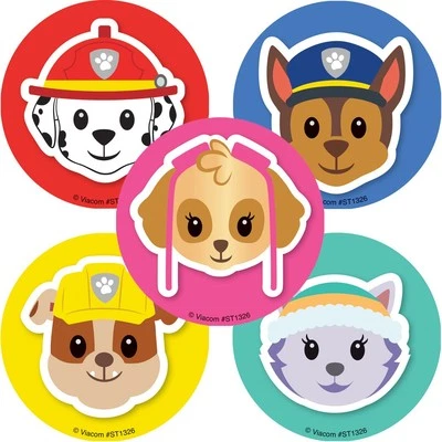 Adesivos Paw Patrol x 5 - Adesivos emoji Paw Patrol - Festa de aniversário Paw Patrol - Imagem 1 de 4