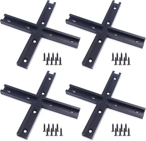 Aluminum T-Track Intersection Kit with Screws Double Cut Profile Universal... - Picture 1 of 6