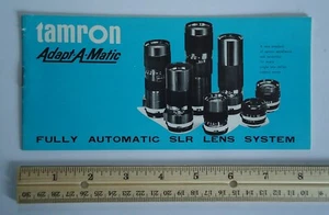 Tamron Adapt-A-Matic Lens Mounts Automatic SLR System Katalog Prospekt Original - Bild 1 von 2