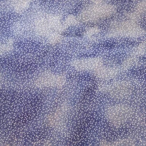 Blue White Tiny Floral Cloud Effect Blank Textiles Quilt Cotton 3.75 Yards - Picture 1 of 4