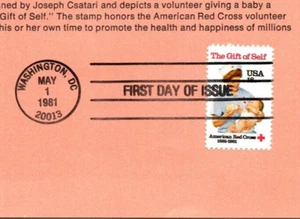 USPS FDC First Day Cover Souvenir Sheet American Red Cross Scott #1910 - Picture 1 of 2