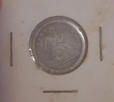 1840 Seated Liberty Silver 10c One Dime Cover