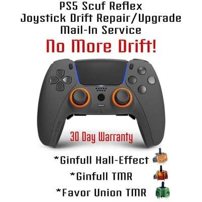 PS5 Scuf Reflex Controller Joystick Drift/Repair Mail-In Service Hall-Effect TMR