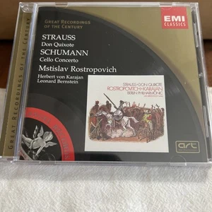 Strauss: Don Quixote, Schumann Concerto, Rostropovich (CD, 1999 EMI) Karajan etc - Imagen 1 de 5