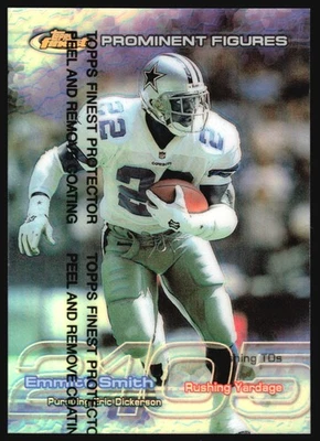 1999 Topps Finest Prominent Figures EMMITT SMITH Refractor /2105 #PF34 - Image 1 of 2