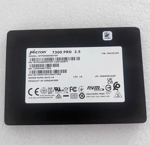 Nuovo Micron 7300 PRO 960 GB U.2 NVMe Gen3 x4 2,5" SSD MTFDHBE960TDF-1AW1ZABYY - Foto 1 di 2