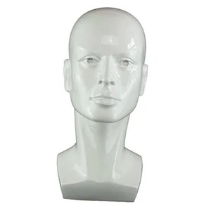 Male Wigs Display Mannequin Head Stand Model White - Picture 1 of 5