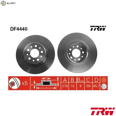 2x BRAKE DISC DF4440 FOR ALFA ROMEO 932A2/937A1.000AR32310 2.0L AR 32205 1.7L - Image 1 of 4