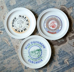 [Set of 3] Vintage 7.75” Fromages de France Plates Faience de St. Amand France - Picture 1 of 8