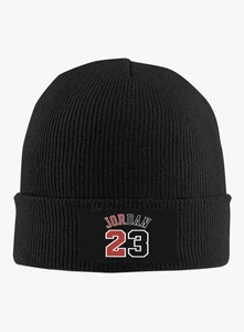 New Jordan 23 Toboggan Beanie Hat Black Basketball Ski Winter One Size Fits Most - Picture 1 of 5