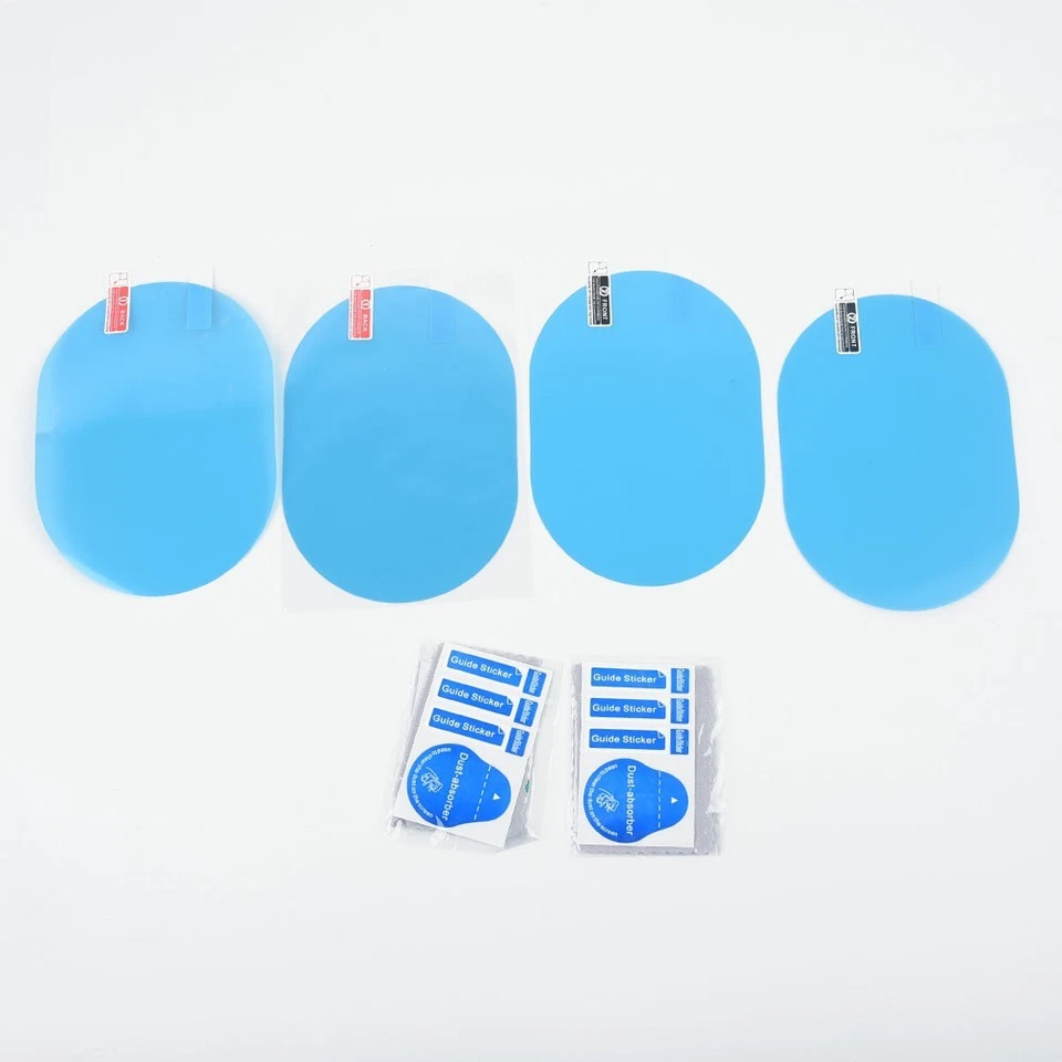 Película de espejo retrovisor antiniebla impermeable para automóvil 4 piezas pegatina protectora hidrofóbica Foto 1 de 4