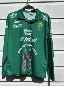 Men’s Club León Promo SGA FC Soccer Jersey Green #27 Telcel Coca-Cola Medium - Picture 1 of 16