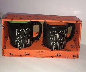 Rae Dunn Couples Mugs “Boo Friend Ghoul Friend gift set 2 Valentines Halloween - Picture 1 of 11