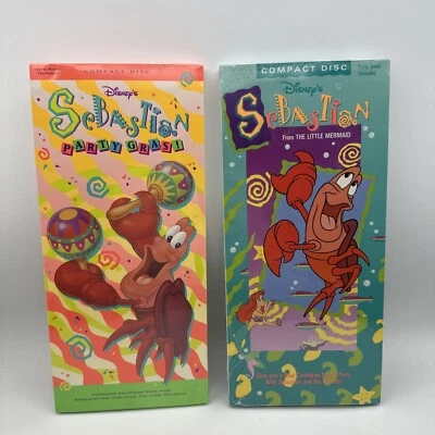 Disney's Sebastian The Little Mermaid 1990 Party Gras 1991 CDs Long Box SEALED! - Image 1 of 4