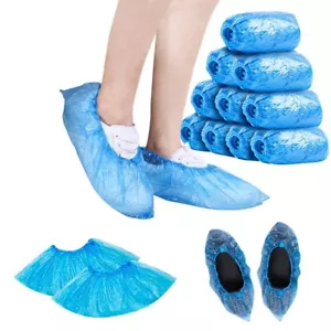 Disposable Shoe & Working Boot Covers Waterproof Durable Non Slip Box of 200 - Picture 1 of 12