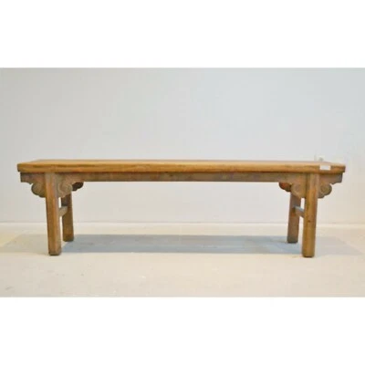 massiv holz hocker antik gebraucht holzbank alt garten home bank natur belassen - Bild 1 von 4