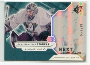 2003-04 SPx 158 Jean-Sebastian Giguere NG 247/500 Next Generation