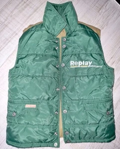 Damen Daunen Weste REPLAY Puffer Daunenjacke S 34 36 Steppweste oliv grün - Bild 1 von 3