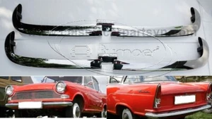 Borgward Arabella (1959 -1961) bumpers by stainless steel NEW - Picture 1 of 4