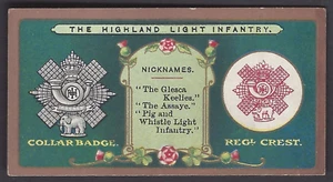 MITCHELL - REGIMENTAL CRESTS & COLLAR BADGES - THE HIGHLAND LIGHT INFANTRY - Picture 1 of 2