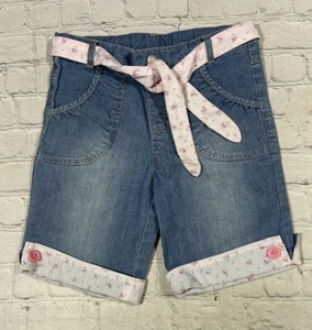 Boutique Style Girls Blue Jean Shorts Size 120/USA SIZE 7 Adjustable Waist NEW - Picture 1 of 6
