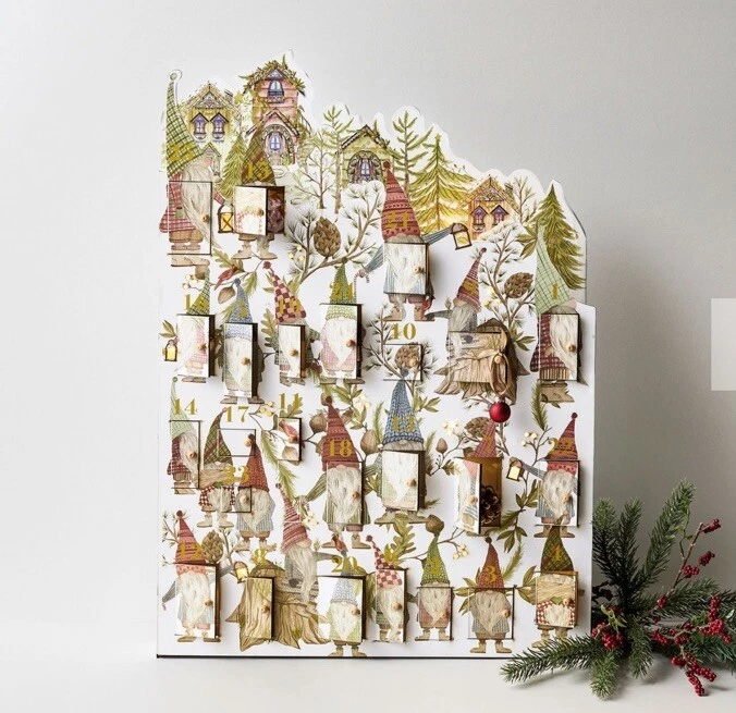 Pottery Barn Light Up Gnome Advent Calendar New In Box sold out online - Image 1 of 4